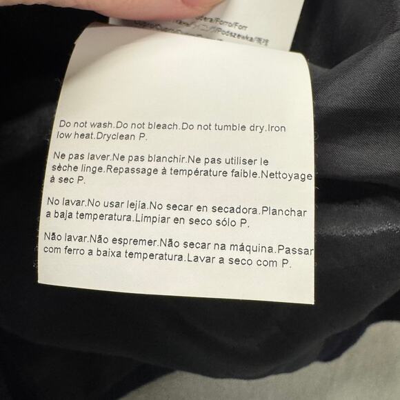 Boss Hugo Boss Blazer Womens US 2 Navy Blue Wool Angora Jacket + Pockets Classic - Picture 7 of 8